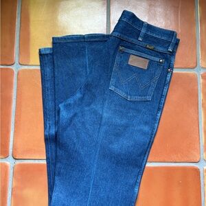 Vintage Wrangler Men's Straight Blue Jeans